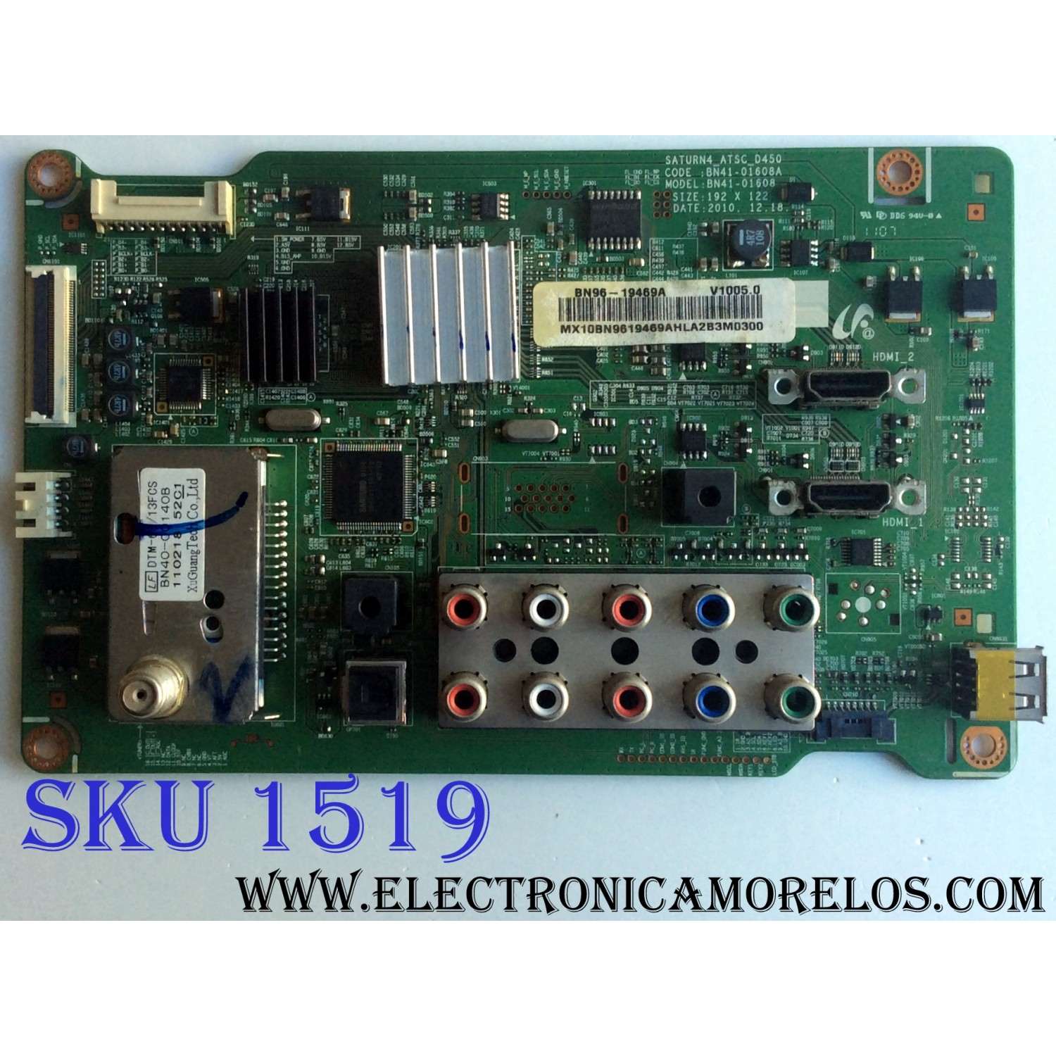MAIN / SAMSUNG BN96-19469A / BN41-01608A / PARTES SUSTITUTAS BN94-04523A / BN94-04776A / BN96-19470A / PANEL S42AX-YB11 / S42AX-YD15 / MODELOS PL43D450A2DXZX / PN43D430A3DXZA / PN43D440A5DXZA / PN43D450A2DXZA / PN43D440A5 / PN43D450 / PN43D450A / PN43D450